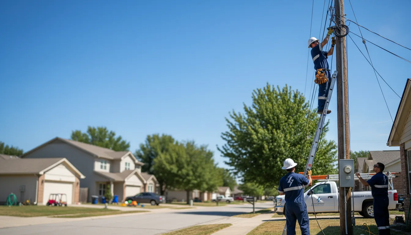 Residential electrician providing installation services in Dacoma, OK